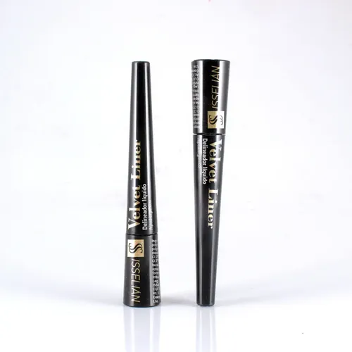 Delineador De Ojos Líquido Isselian Velvet Liner Total Black Mate Hipoalergénico