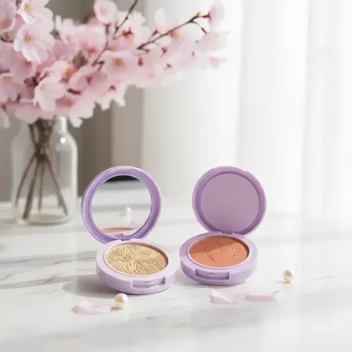 Rubor E Iluminador En Polvo 2 En 1 Maquillaje Veoquiero
