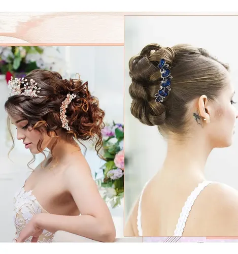 Ss Mm Pinzas De Pelo De Mariposa Con Brillo For Mujeres, Xx