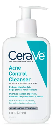 Jabón Facial Para Tratamiento Del Acné Cerave, Ácido Salicíl Acneica