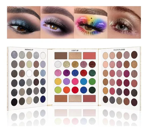 Paleta Ucanbe 86 Sombras Ojos, Acabado Mate Y Glitters