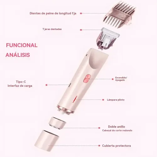 Maquinilla De Afeitar Y Depiladora Eléctrica 2 En 1 Para Muj