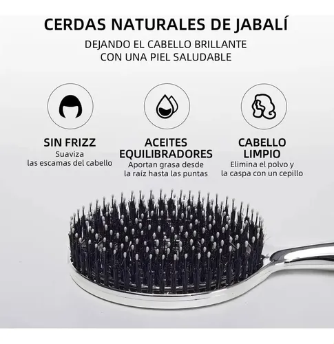 Cepillo Jabalí Masaje Cabello Yhya