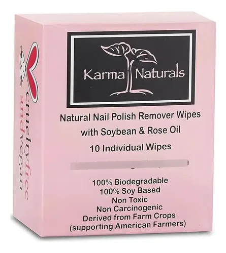 Quitaesmalte Vegano Karma Organic Rose Oil 10 Pads