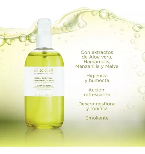 Loción Herbácea con Aloe Vera Exel Basics día/noche para todo tipo de piel de 250mL 15+ años