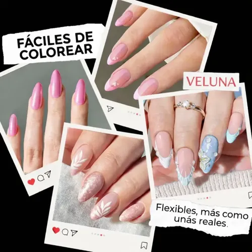 Tips De Uñas Acrílicas Profesionales Alta Calidad X240u Color Transparente Almendras Medianas
