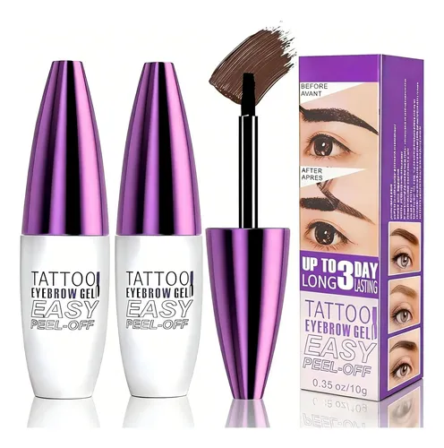 Gel Para Cejas Marrón Oscuro, Permanente De 3 Días