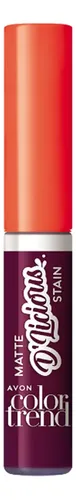 Avon Labial Liquido Delicious Stain Tono Borgoña