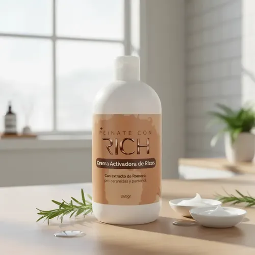 Crema para Peinar Rich Cova Rulos Definidos Antifrizz sin Enjuague