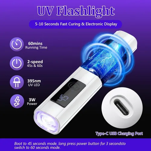 Luz Uv Para Resina Kisrel 36w Con Diseño De Doble Cara