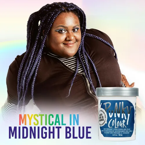 Tinte Semipermanente Punky Midnight Blue, 3.5 Fl Oz