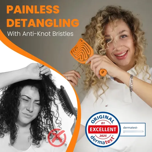 Cepillo Para El Cabello Walcora Desenredante Naranja Sin Dol