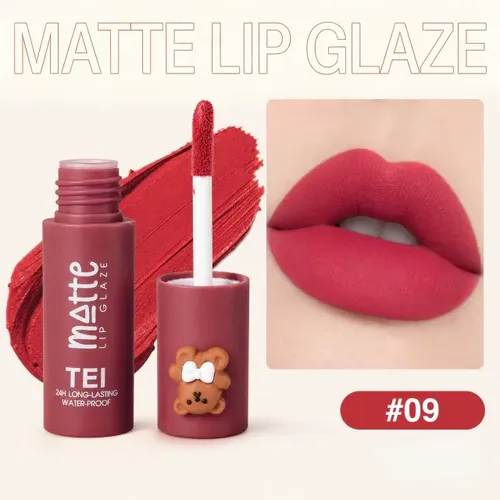 Matte Lip Glaze Osito Labial Liquido X6uni Tei Cosmetica