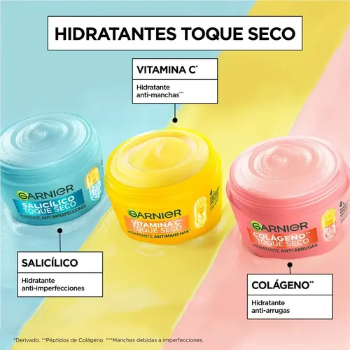 Garnier Hidratante Toque Seco Anti Arrugas Con Colágeno 85g