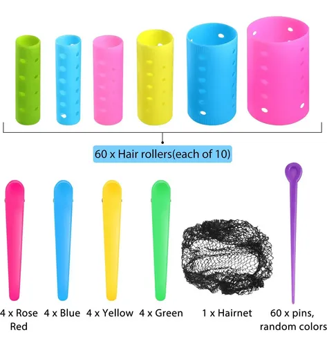 Juego De Rulos Para Cabello Willbond 141 Piezas Multicolor