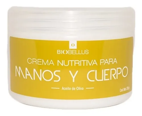 Crema Manos Y Cuerpo Nutritiva Aceite Oliva 250ml Biobellus