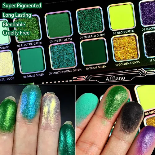 Afflano Paleta Sombras Multicromáticas Verde