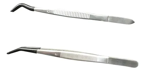 Pinzas De Cejas De Acero Inoxidable Curvadas Suaves