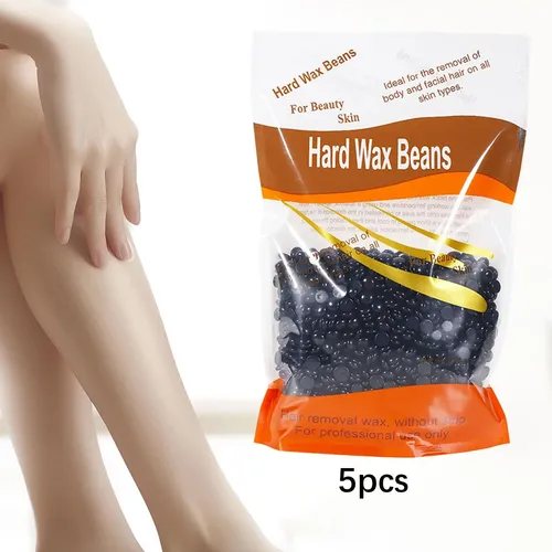5x Frijoles Duros De Cera Dura Gráneos Suaves De Cera Negro
