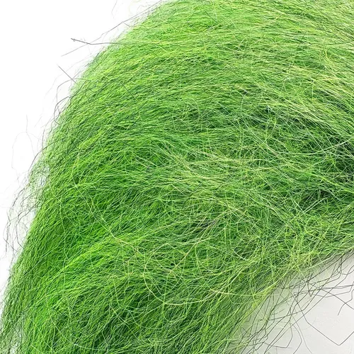 Peluca Larga Rizada Verde Para Fiestas Verde
