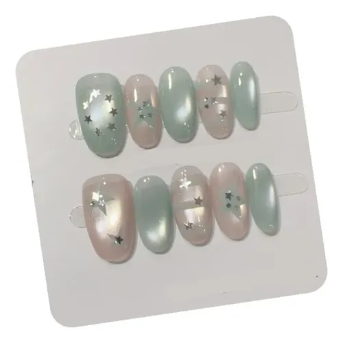 Alta Calidad Parche De Uñas Verde Menta De Verano