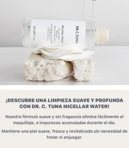 Agua Micelar Thermal Limpiadora Dr C Tuna Farmasi 225mls
