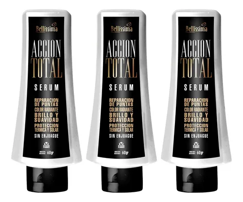 3 Serum Capilar Restaurador Accion Total Bellissima 60 Gr