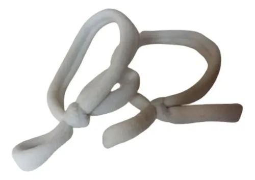 Par De Gomitas Moño De Moda Accesorio Para El Pelo Color Blanco Mono