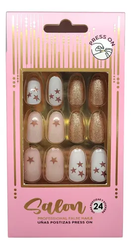 Uñas Autoadhesivas Press On  Tyl Salon Con Sticker Adhesivo