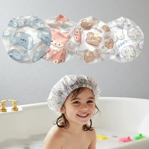 Kit 4 Cofia Gorro Baño Gorro Ducha Impermeable Con Elastico