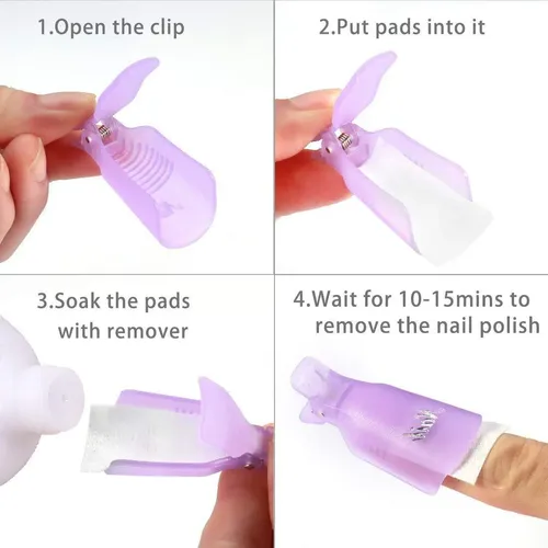 Juego De 1020 Piezas Clips Para Quitar Esmalte Infilila