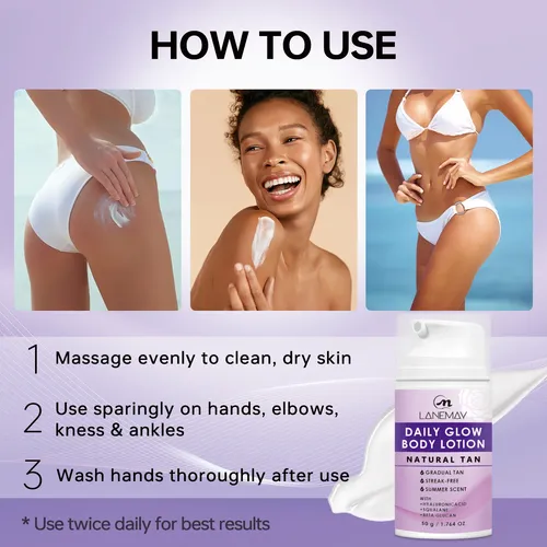 Gradual Tan Body Lotion Natural Glow Streak Free 50g