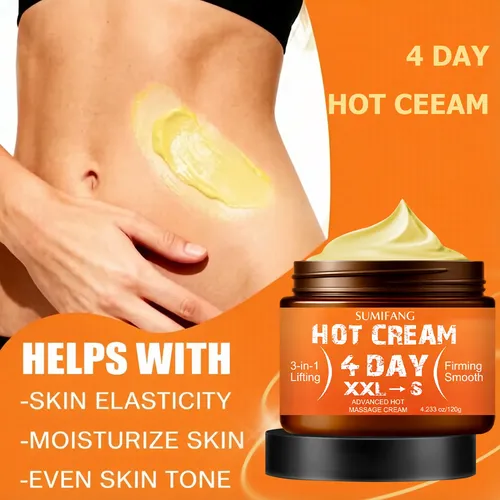 Crema De Masaje Caliente, Reafirmante Y Suavizante, 120 G