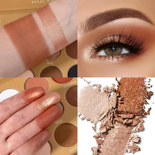 Paleta De Sombras Maki Yika Brown 9 Tonos