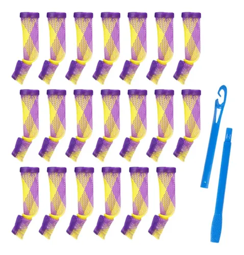 20 Rulos Espiral Sin Calor, Herramienta Para Rizar El Cabell
