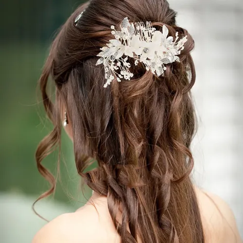 Peineta Para Novia, Joyería Elegante Para El Cabello De Novi