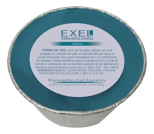 Cera Depilatoria Elastica Profesional Exel Azul X 200 Grs