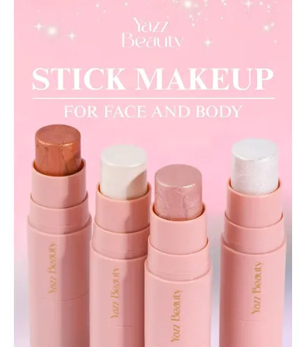 Lápiz Iluminador Con Brocha Yazzbeauty Miami Warm Bronze