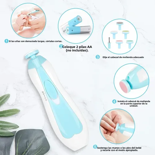 Electric Nail File Drill For Baby No Sharp Claws Hurt, 6 In