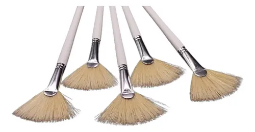 ^%# Ba Six Fan Brushes #3 Natural Bristle Spa *