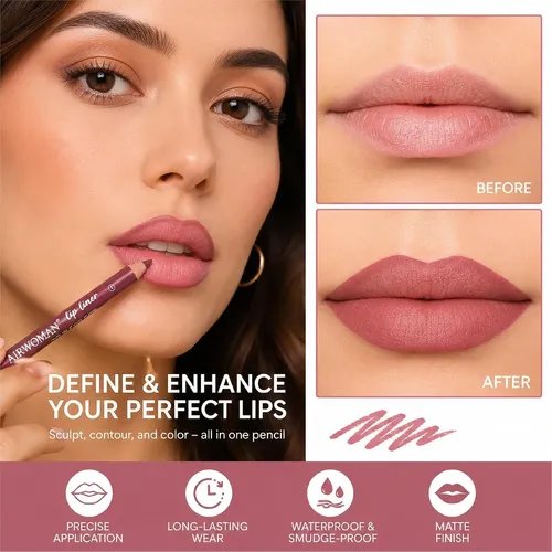 Kit Delineadores Labiales Bspainting 4p X2 Tonos 8 Colores