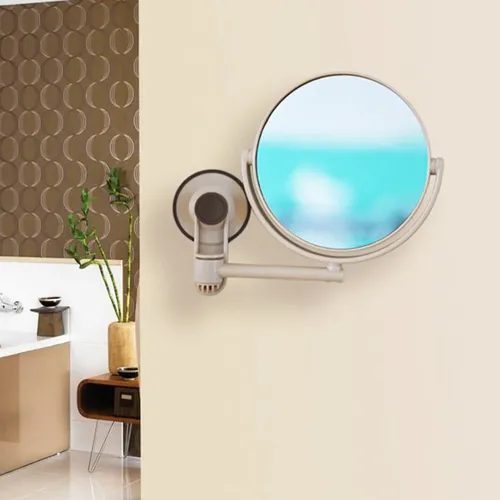 Espejo De Baño Cosmético Con Ventosa, Aumento 1x/3x Ajustabl