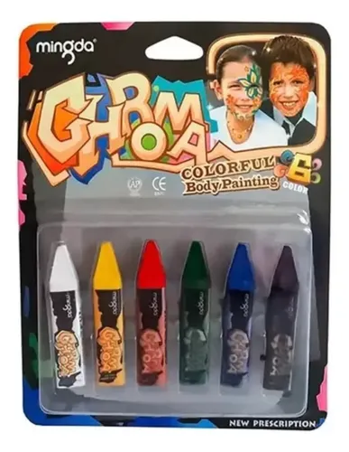 Kit Lápiz Crayon Para Niños Pinta Cara Maquillaje Artístico