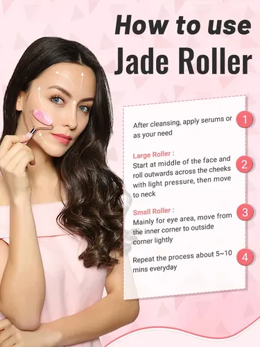 Cuidado Facial Gua Sha Face Roller Tools Deciniee Jade Rolle