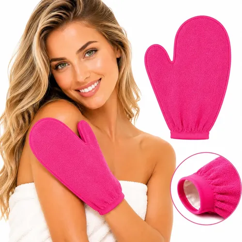 Guante Masaje Exfoliante Corporal Anti Piel Muerta Rosa X1