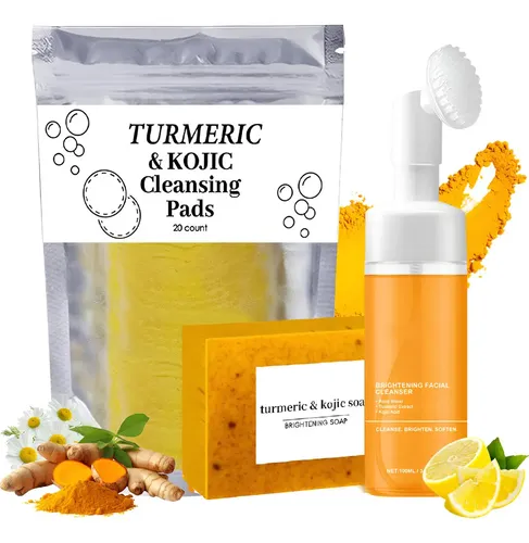 Set De 3 Limpiadores Faciales En Mousse De Cúrcuma