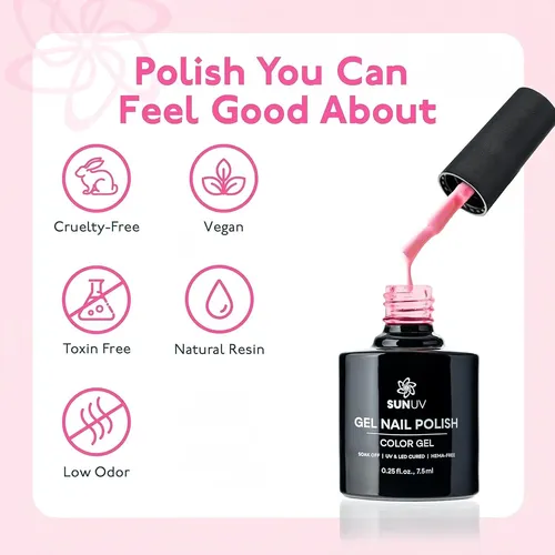 Kit Gel Sunuv 16 Colores Con Base Y Top Coat 7.5 Ml