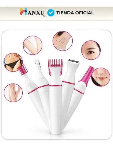 Depiladora Afeitadora Mujer 5 En 1 Facial Corporal Sin Dolor