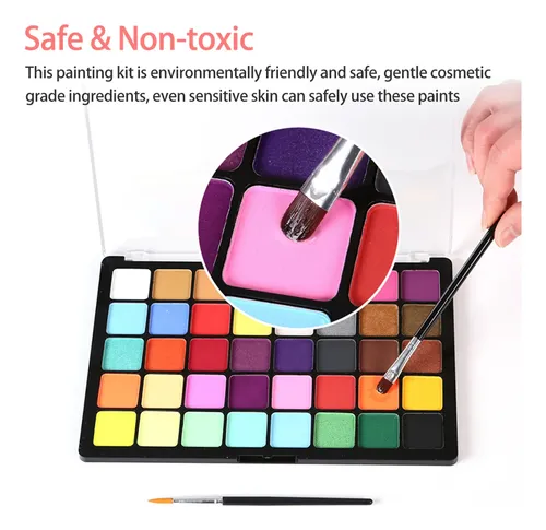 Set De Paletas Faciales De Acuarela Y Pintura De Maquillaje