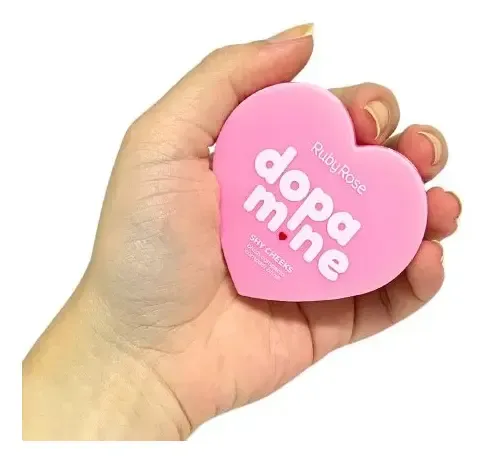 Blush Compacto Corazon Dopamine Mate O Satinado Ruby Rose